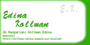 edina kollman business card